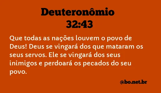 Deuteronômio 32:43 NTLH