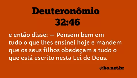 Deuteronômio 32:46 NTLH