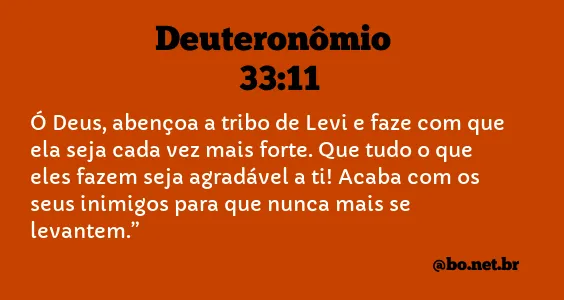 Deuteronômio 33:11 NTLH