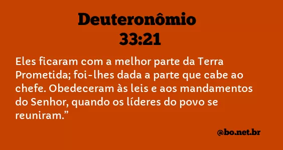 Deuteronômio 33:21 NTLH