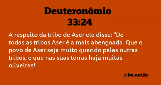 Deuteronômio 33:24 NTLH