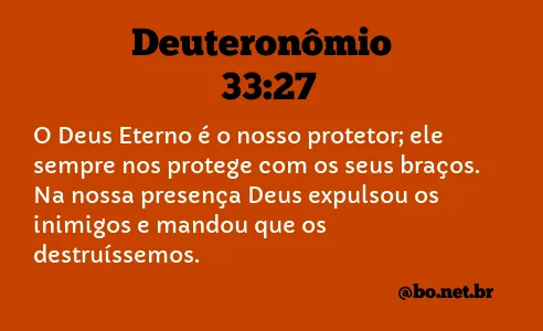 Deuteronômio 33:27 NTLH