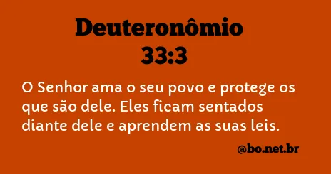 Deuteronômio 33:3 NTLH