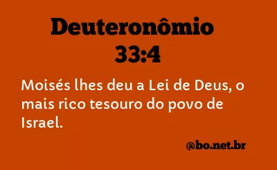 Deuteronômio 33:4 NTLH