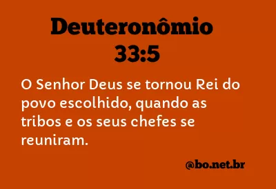 Deuteronômio 33:5 NTLH
