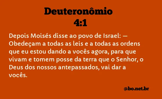 Deuteronômio 4:1 NTLH