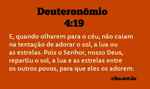 Deuteronômio 4:19 NTLH