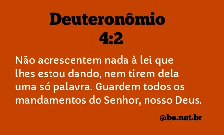 Deuteronômio 4:2 NTLH