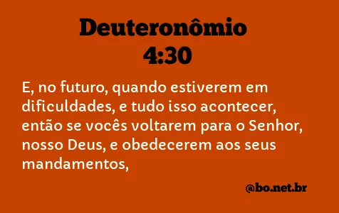 Deuteronômio 4:30 NTLH