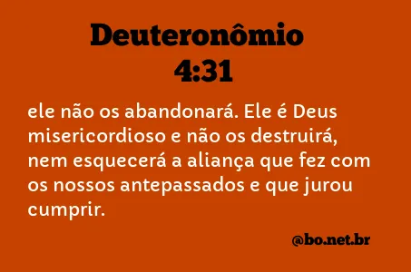 Deuteronômio 4:31 NTLH