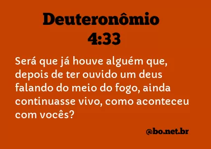 Deuteronômio 4:33 NTLH