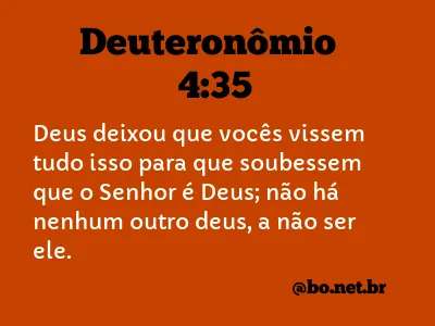 Deuteronômio 4:35 NTLH