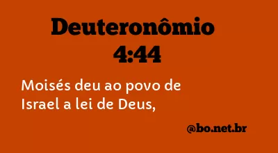 Deuteronômio 4:44 NTLH