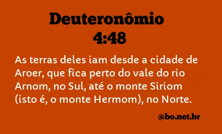 Deuteronômio 4:48 NTLH
