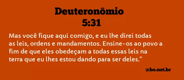 Deuteronômio 5:31 NTLH