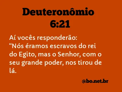 Deuteronômio 6:21 NTLH