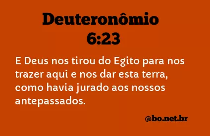 Deuteronômio 6:23 NTLH
