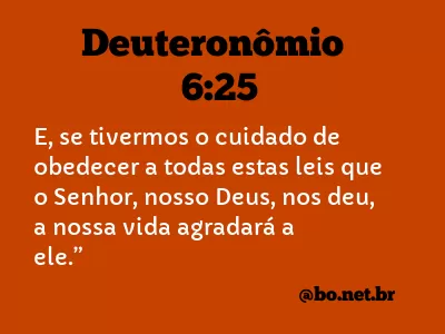 Deuteronômio 6:25 NTLH