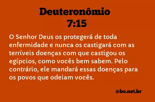 Deuteronômio 7:15 NTLH