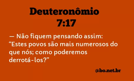 Deuteronômio 7:17 NTLH