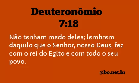 Deuteronômio 7:18 NTLH