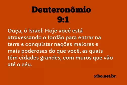 DEUTERONÔMIO 9:1 NVI NOVA VERSÃO INTERNACIONAL