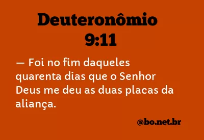Deuteronômio 9:11 NTLH