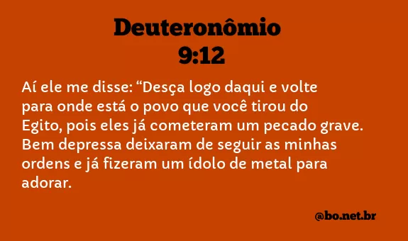 Deuteronômio 9:12 NTLH
