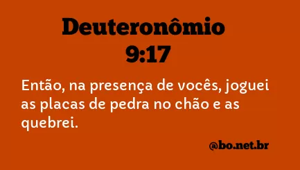Deuteronômio 9:17 NTLH