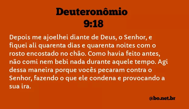 Deuteronômio 9:18 NTLH