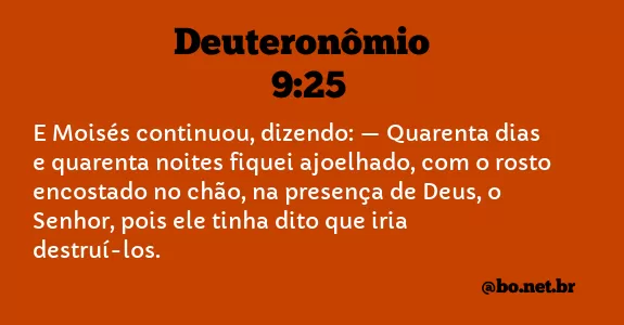 Deuteronômio 9:25 NTLH