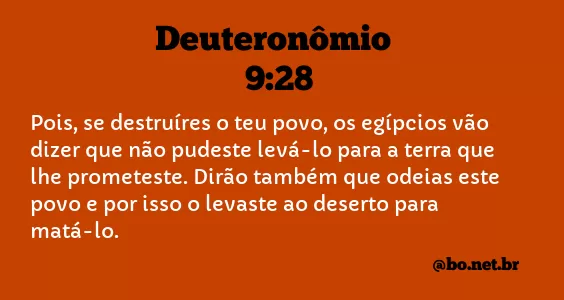 Deuteronômio 9:28 NTLH
