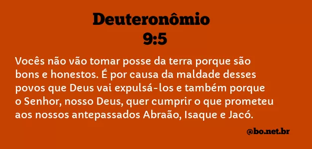 Deuteronômio 9:5 NTLH