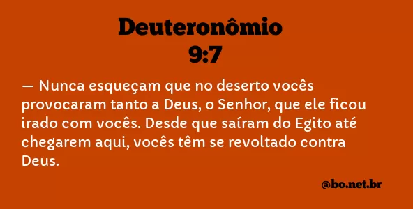 Deuteronômio 9:7 NTLH