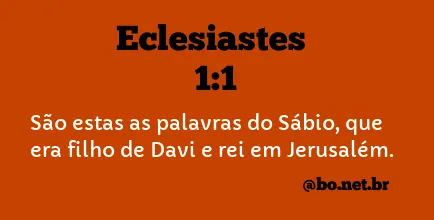 Eclesiastes 1:1 NTLH