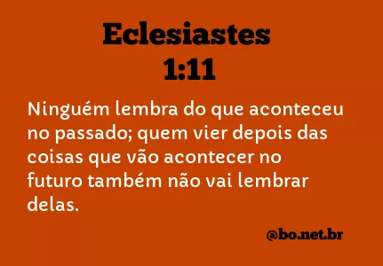Eclesiastes 1:11 NTLH