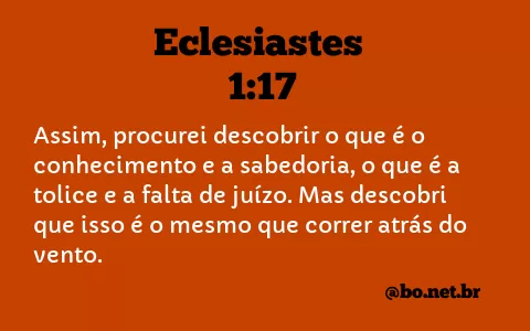 Eclesiastes 1:17 NTLH