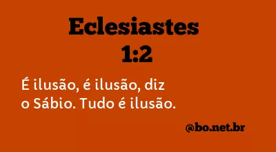 Eclesiastes 1:2 NTLH