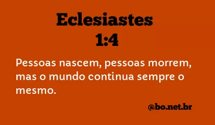 Eclesiastes 1:4 NTLH