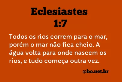 Eclesiastes 1:7 NTLH