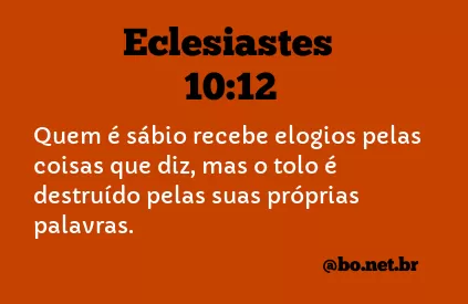 Eclesiastes 10:12 NTLH