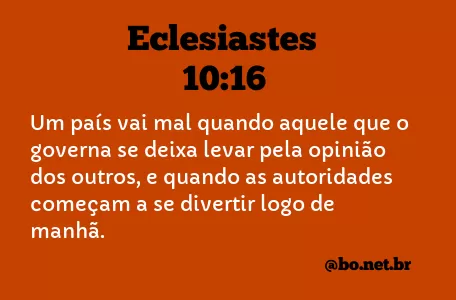 Eclesiastes 10:16 NTLH