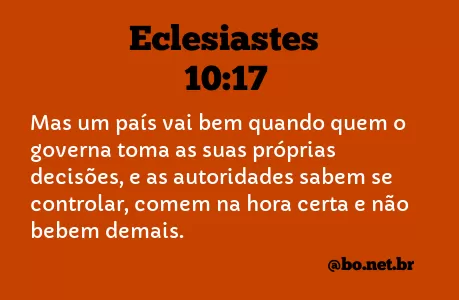 Eclesiastes 10:17 NTLH