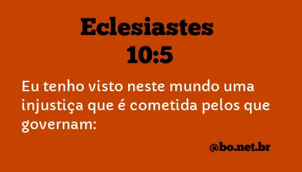 Eclesiastes 10:5 NTLH