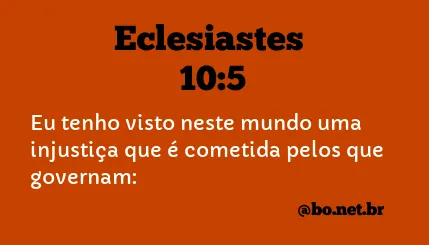 Eclesiastes 10:5 NTLH