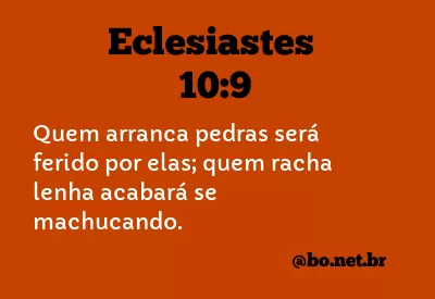 Eclesiastes 10:9 NTLH