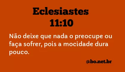 Eclesiastes 11:10 NTLH