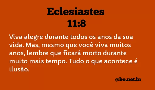 Eclesiastes 11:8 NTLH