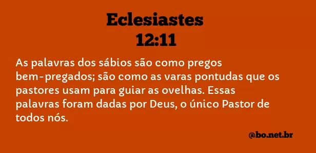 Eclesiastes 12:11 NTLH