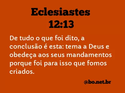 Eclesiastes 12:13 NTLH